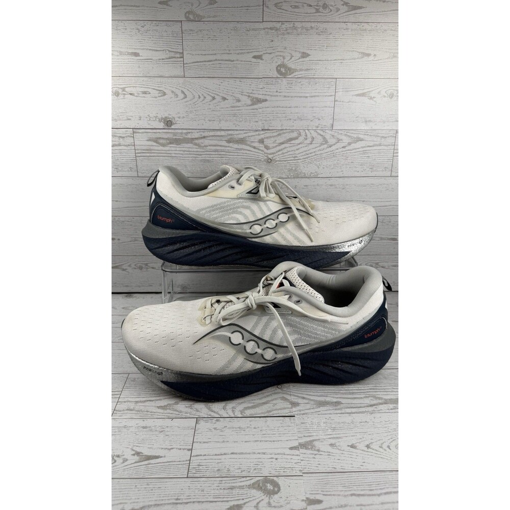 Saucony Triumph 22 Running Shoes Blue Gray Men's US Size 14 NO INSOLES #435